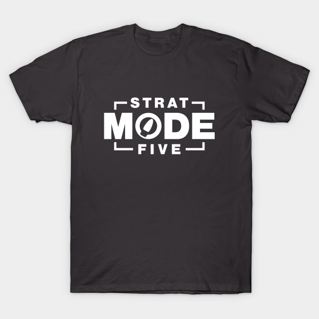 Strat Mode Five F1 White Design T-Shirt by DavidSpeedDesign